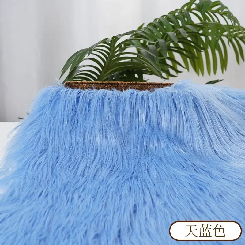 25x45cm 9cmPile Faux Fur Fabric For Sewing Doll Toy Beard Hair DIY Patchwork Material Accessories Home Decoration Cosplay Fab