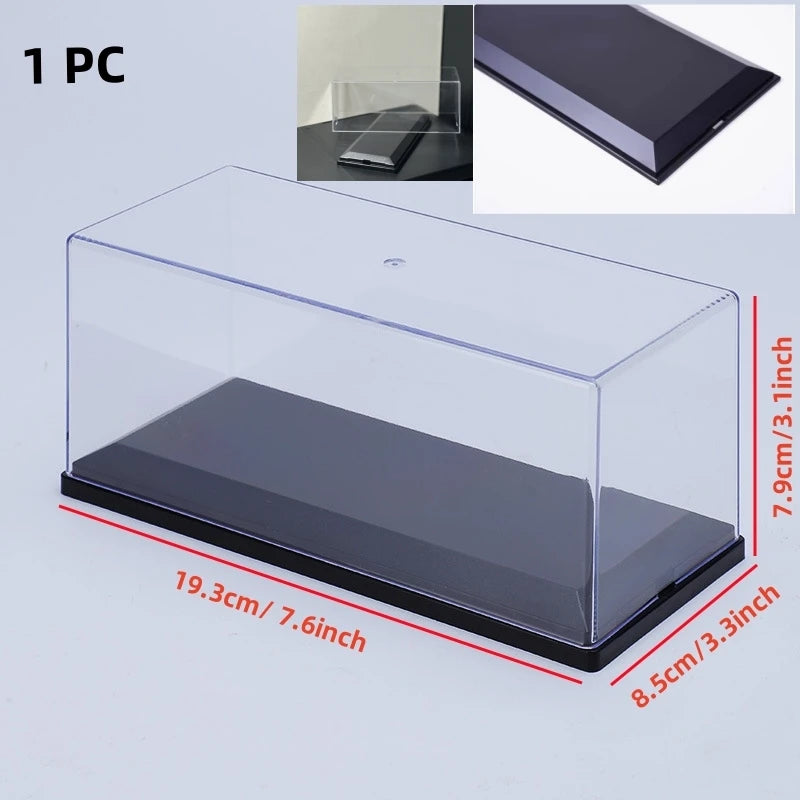 Scale 1/64 1/43 1/32 1/24 1/18 Clear Acrylic Display Box Case for Car Model Dust Cover Pre Made Box Diecast Professional Stor