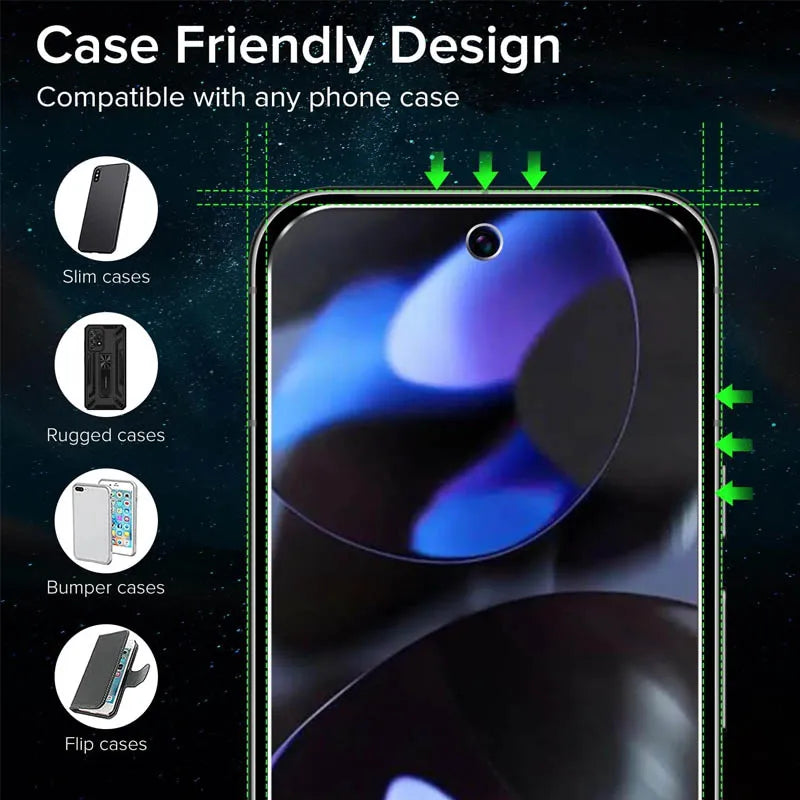 Fingerprint Unlock Glass for Pixel 9 Pro 10 8A 9A 10A 7A 8 Pro Screen Protector Pixel 9 Pro XL Tempered Glass for Google Pixe