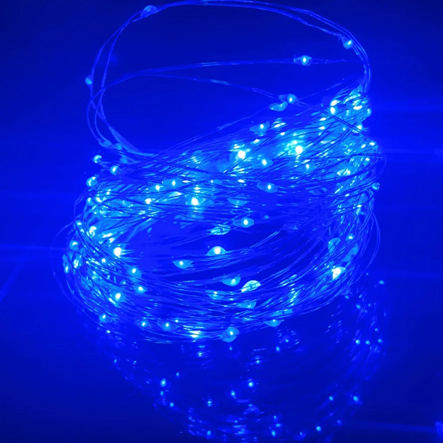 With Battery LED String Lights Copper Silver Wire Garland Light Fairy Lights Party Decoration for Christmas Wedding 1/2/3M - 