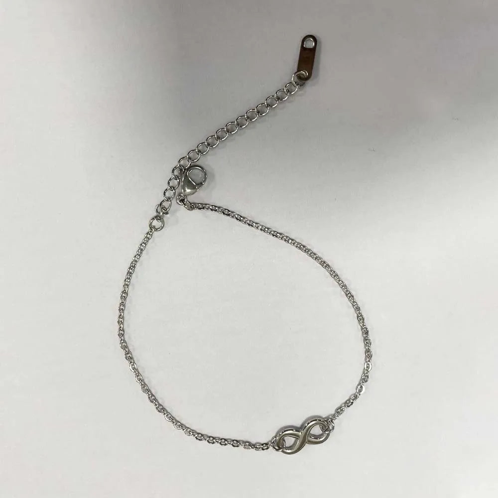 Stainless Steel Bohemian Style Personalized Anklet - E7 Silver