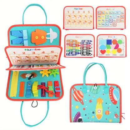 Busy Board Montessori Toys Gifts, Sensory Toys,Educational Travel Toys, Preschool Activities for Learning Fine Motor Skills -