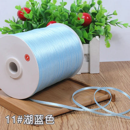 New (10meters/lot) 3mm Satin Ribbons For Craft Sewing Fabric Christmas Wedding Supplies Party Decoration Gift Wrap DIY Handma