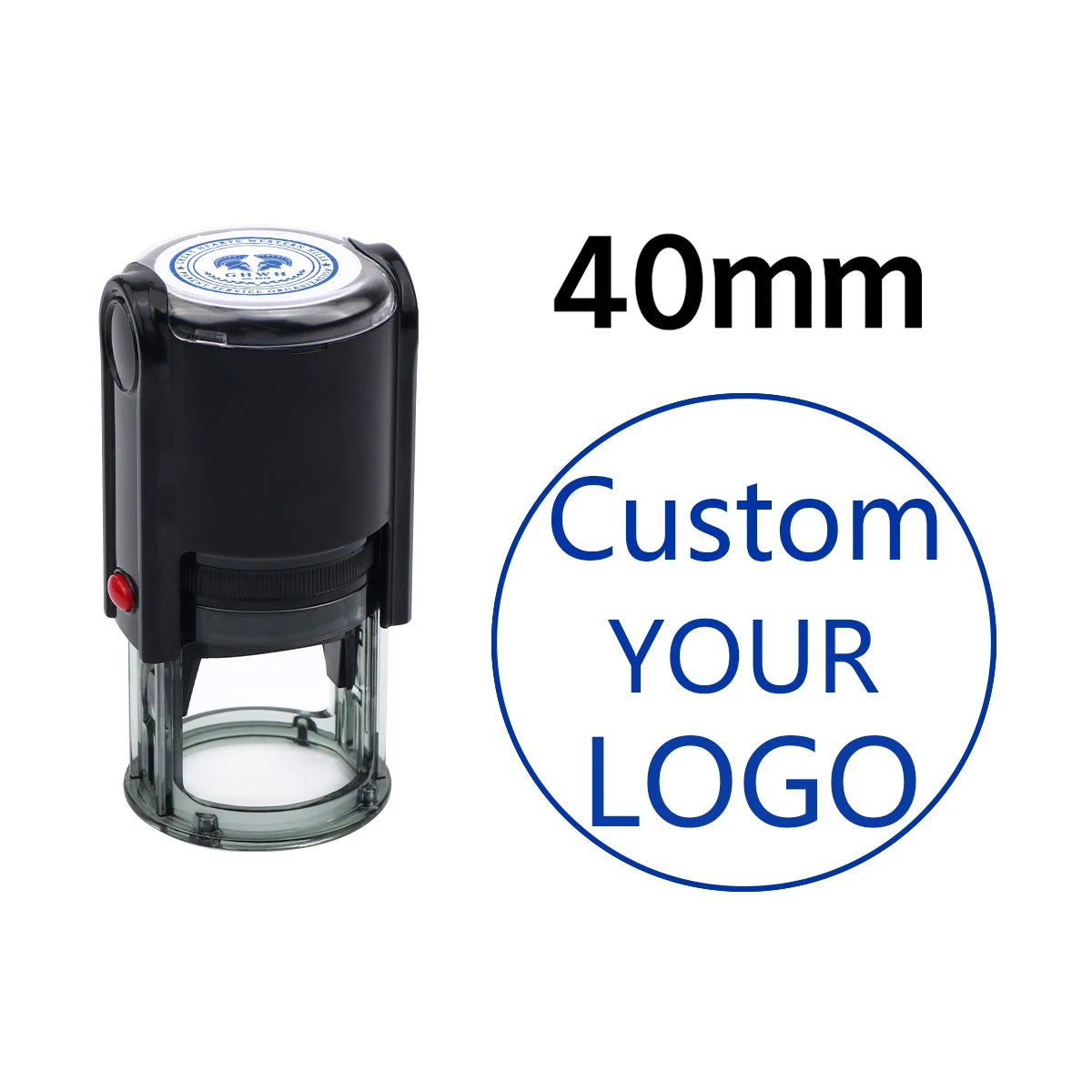 Custom Stamp Round Self Inking,Personalized Stamp 25/30/40/50mm Monogram LOGO Design Rubber Stampswith 4 Optional Ink Colors 