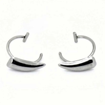 1pair Stainless Steel Personalised Sharp Teeth Fake Piercing Lip Ring Punk Exaggerated Jewelry for Women Gothic Body Jewelry