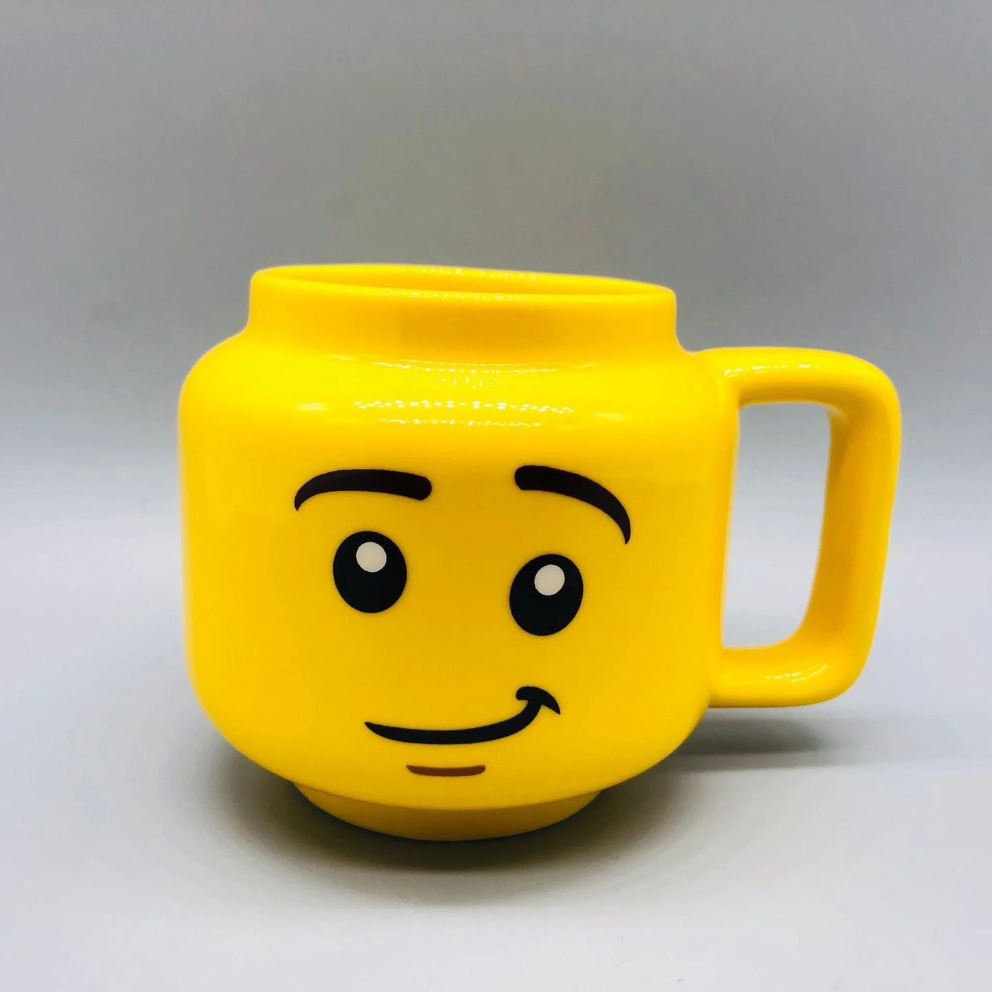 Cartoon Ceramic Mug Cup 250ML with Cute Impish Expression Figure Head Pattern Coffee Milk Tea Drinkware for Couple Friend Fam