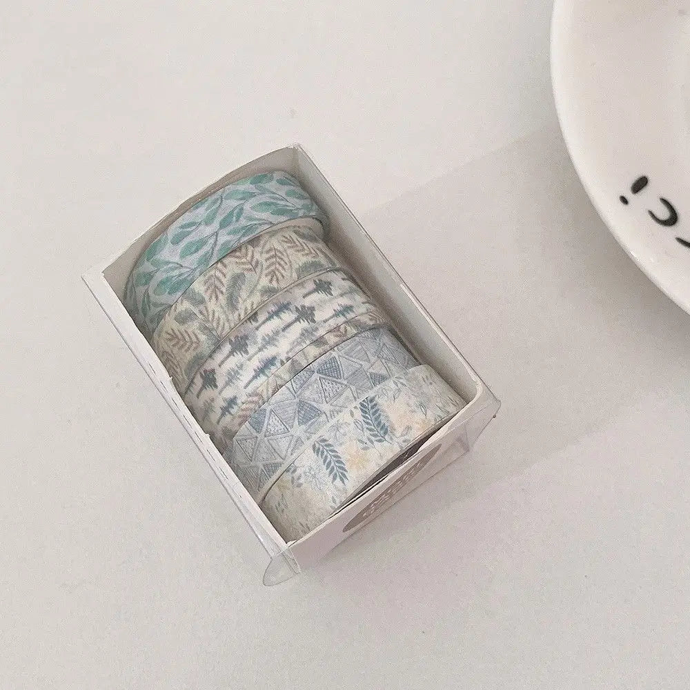 5PCS New Multicolor Washi Tape Masking Tape Cute Scrapbooking DIY Craft Decor Adhesive Tape School Stationery Home Supplies -