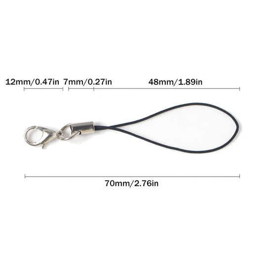 50pcs Mix Color Lobster Clasp Cords Strap Charms Lanyard String Wrist for Cell Phone Flash Drives Keychain DIY Jewelry Access
