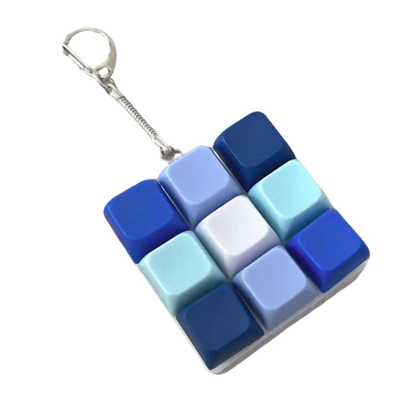 1/4/9Keys Finger Button Mechanical Keyboard Keycaps Keychain Fidget Toys Decompression Stress Relief Keyboard Clicker Kids To