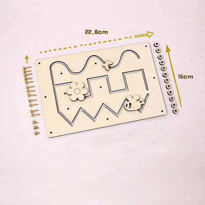 Montessori Busy Board Toys For Children Educational Games DIY Busy Board Parts Wooden Toys Sensory Board Games Puzzles For Ki