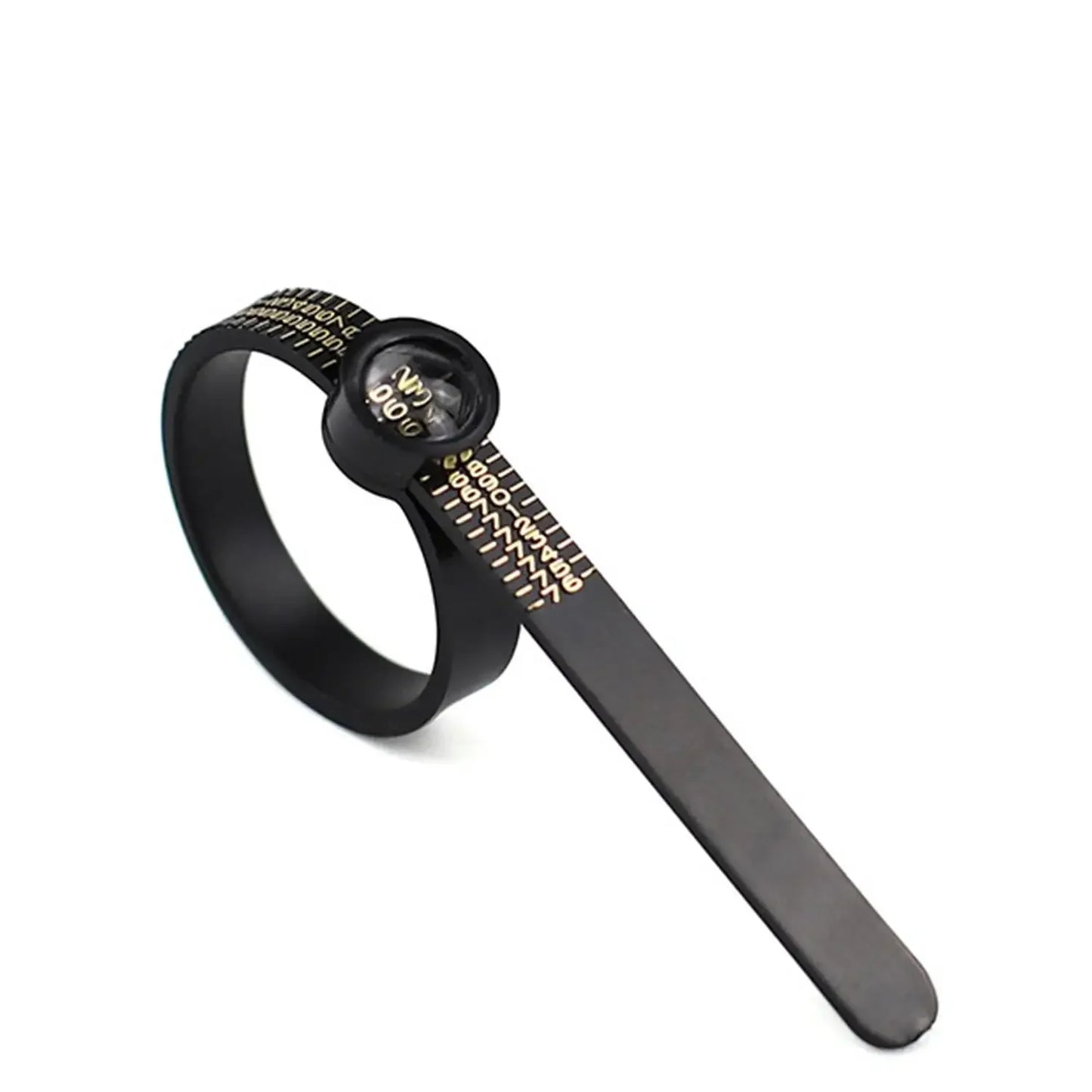 Ring Sizer with Magnifier - US/UK/EU/HK Jewelry Measuring Ruler for Finger Size Ring Size Measuring Tool - EU Size Black