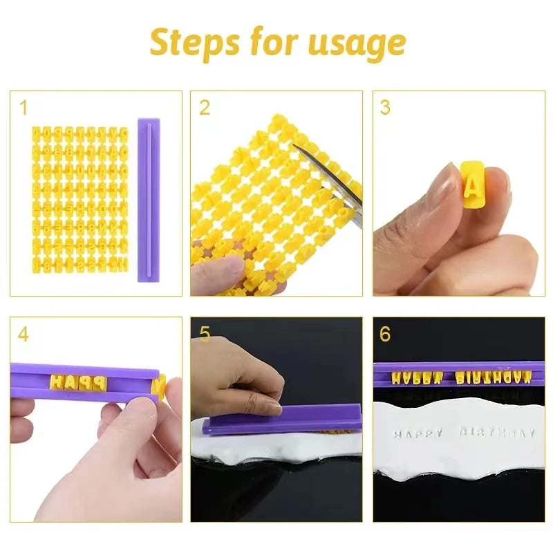 1 Set Alphabet Number Symbols Letter Clay Stamp Impress Embosser Set Cookie Press Stamps Print Name Ceramic Pottery Tools