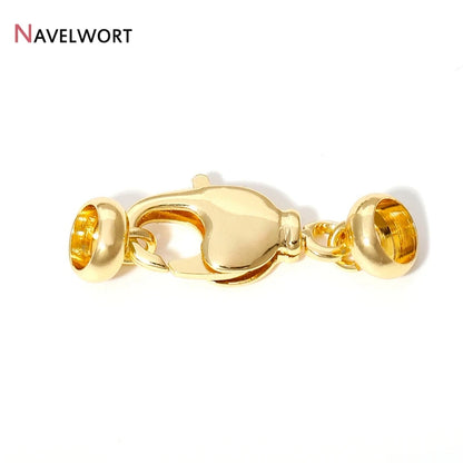 2 Sizes 18K Gold Plated Brass Metal Lobster Clasps Hooks Connector,Clasps For Jewelry,DIY Fashion Jewelry Making Accessories