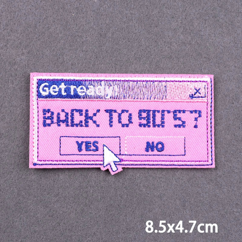 Warning Letters Embroidery Patches For Jeans Good Vibes Iron On Patch Thermoadhesive Patches For Clothes Applique Stickes Log