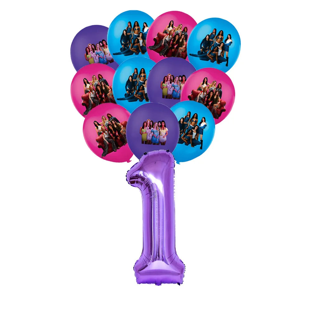 K-Katseye Birthday Decoration Kpop Girl Group Napkin Balloon Cup Plate Tablecloth Banner For Girls Festival Party Fans Gift -