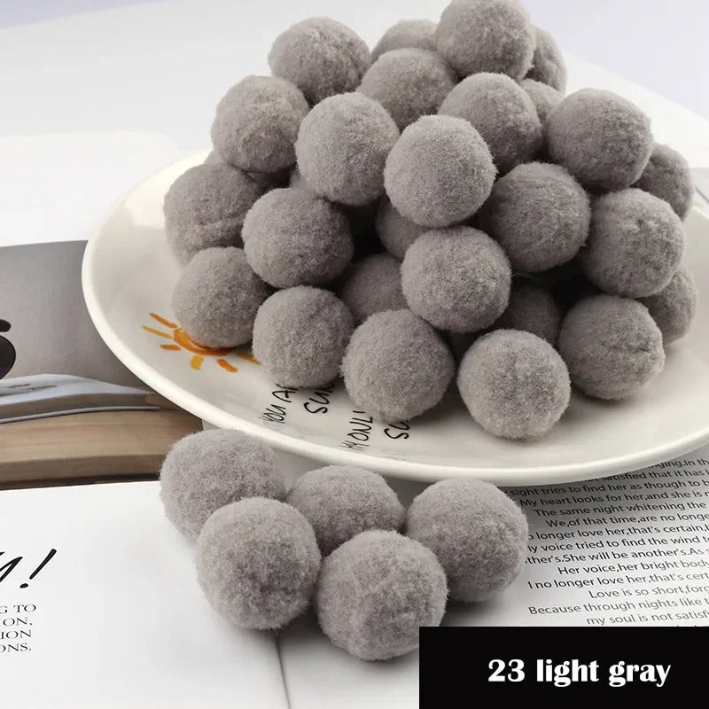 Assorted Pompom 8/10/15/20/25/30mm Fluffy Soft Pom Poms Balls Mixed Pompoms for DIY Crafts Wedding Decor Kid Toy Sewing Suppl