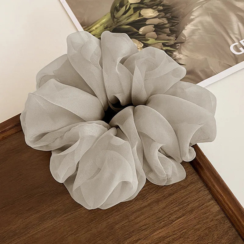 Large Mesh Hair Rope for Women Simple and Fashiona Does Not Hurt The Hair Hair Rope Cute Girl High Ponytail Scrunchie