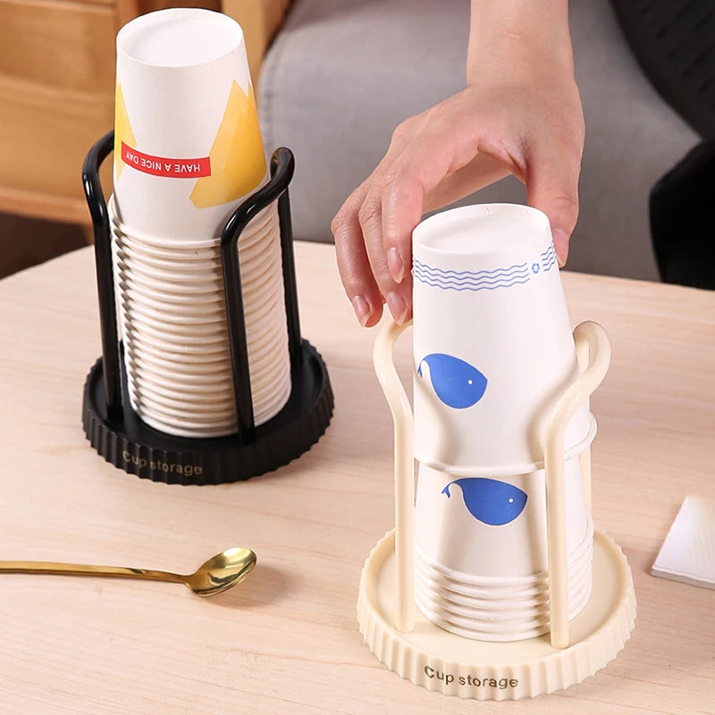 Household Disposable Paper Cup Holder, Desktop Paper Cup Storage Rack, Suitable For Living Room, Dining Room And Other Cup Ta