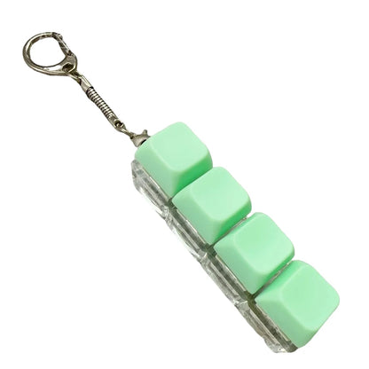 1/4/9Keys Finger Button Mechanical Keyboard Keycaps Keychain Fidget Toys Decompression Stress Relief Keyboard Clicker Kids To