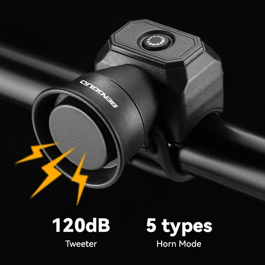 Bicycle Horn Mountain Bike Battery/USB Charging Waterproof Electronic Bike Bell Riding Equipment Children's Scooter Accessori