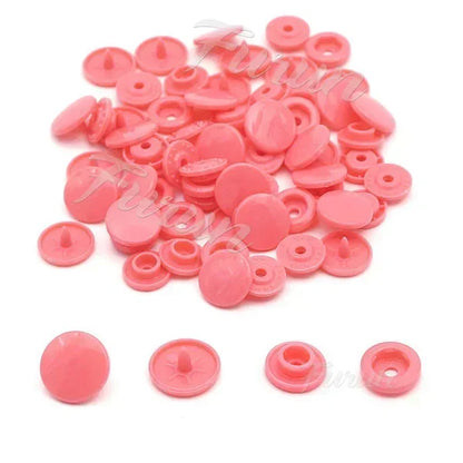 100sets Multiple Colors Plastic Snap Buttons Round Press Stud Fasteners for Baby Clothes Garment Accessories DIY Craft 20Colo