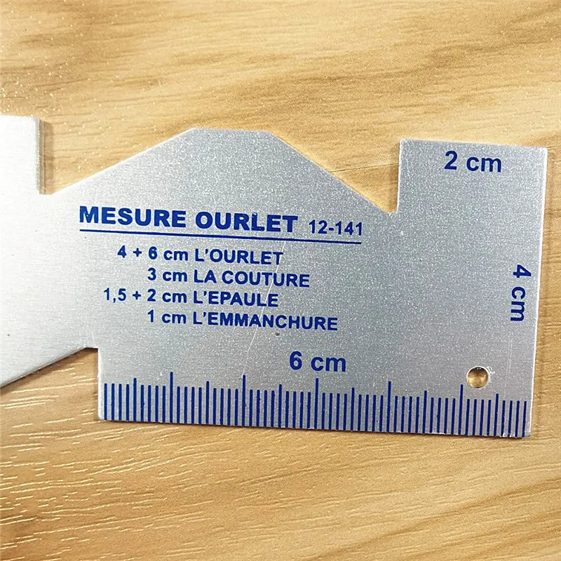 Precision Seam Measuring Gauge Metal Quilting Tailor Ruler Template Sewing Ruler For DIY Patchwork Quilting Craft Accessories