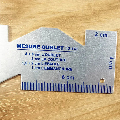 Precision Seam Measuring Gauge Metal Quilting Tailor Ruler Template Sewing Ruler For DIY Patchwork Quilting Craft Accessories