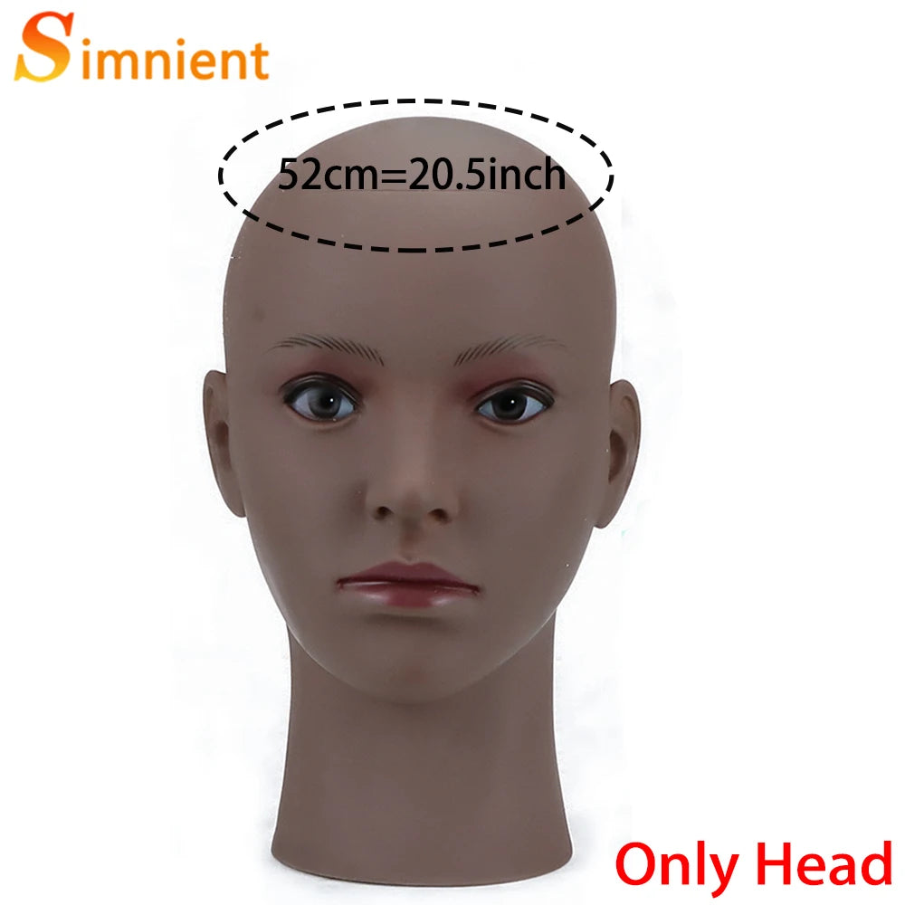 Mannequin Head With T-pin Wig Cap Tripod For Women Making Wig Hat Glasses Mask Display Cosmetology Manikin Head Makeup Practi
