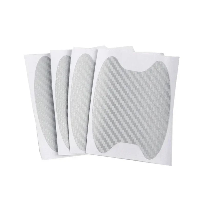 4Pcs/Set Car Door Sticker Carbon Fiber Scratches Resistant Cover Auto Handle Protection Film Exterior Styling Accessories - S