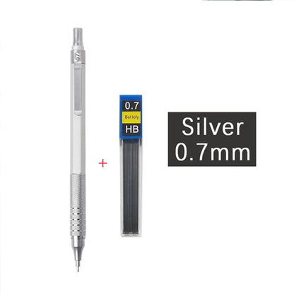 High Quality Metal Mechanical Pencils Set with Lead Refills Drafting Automatic Pencil 0.3, 0.5, 0.7, 2.0mm Pencil for Art Sup