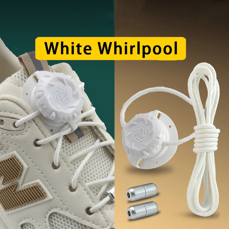 Fashion Swivel Buckle Laces Automatic Shoelace Without ties Kids Adult Sneakers No Tie Shoe laces Shoe accessories 1Pair/2Pai