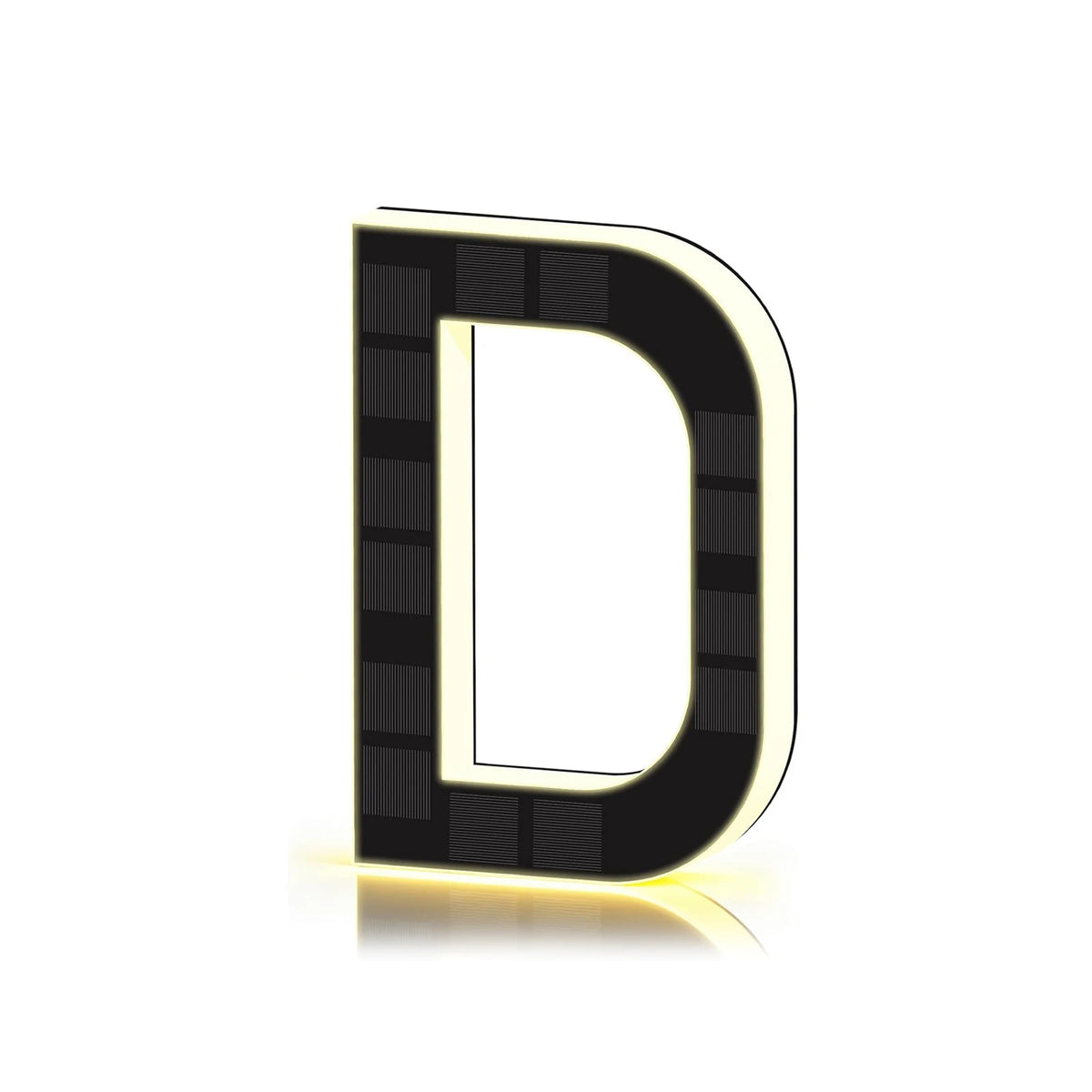 Personalized Solar Powered Address Number Waterproof Modern Address Number for Outside House Light Up Courtyard Hotel Bar - D