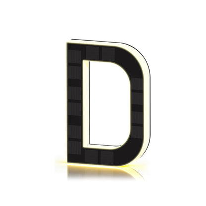 Personalized Solar Powered Address Number Waterproof Modern Address Number for Outside House Light Up Courtyard Hotel Bar - D