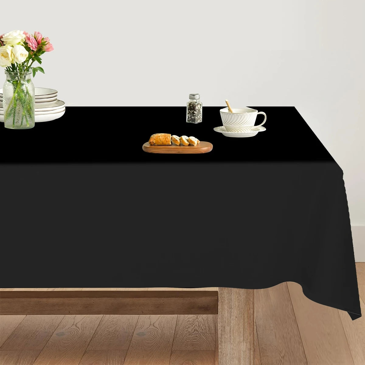 183×137cm Black Table Cover Disposable Plastic Tablecloth for Wedding Decoration Birthday Party Supplies Table Decor