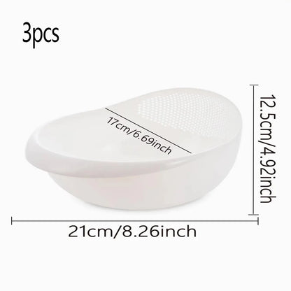 1/3pcs- Colander Rice Bowl Drain Basket Fruit Bowl Washing Drain Basket with Handle Washing Basket Home Kitchen Organizer - 3