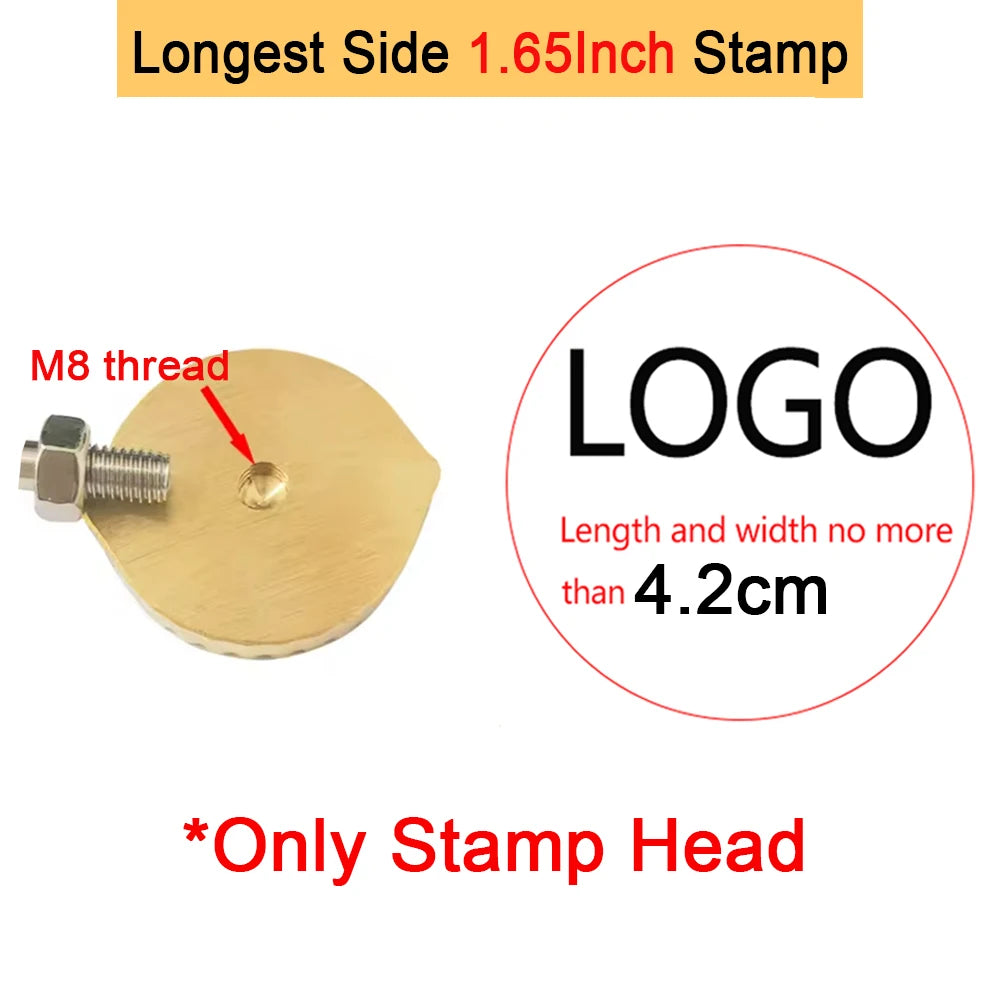 Customize Branding Iron Stamp Leather Stamp LOGO Personalized Heating Brass Embosser Seal Wood Cake Hamburger Craft Handmade 