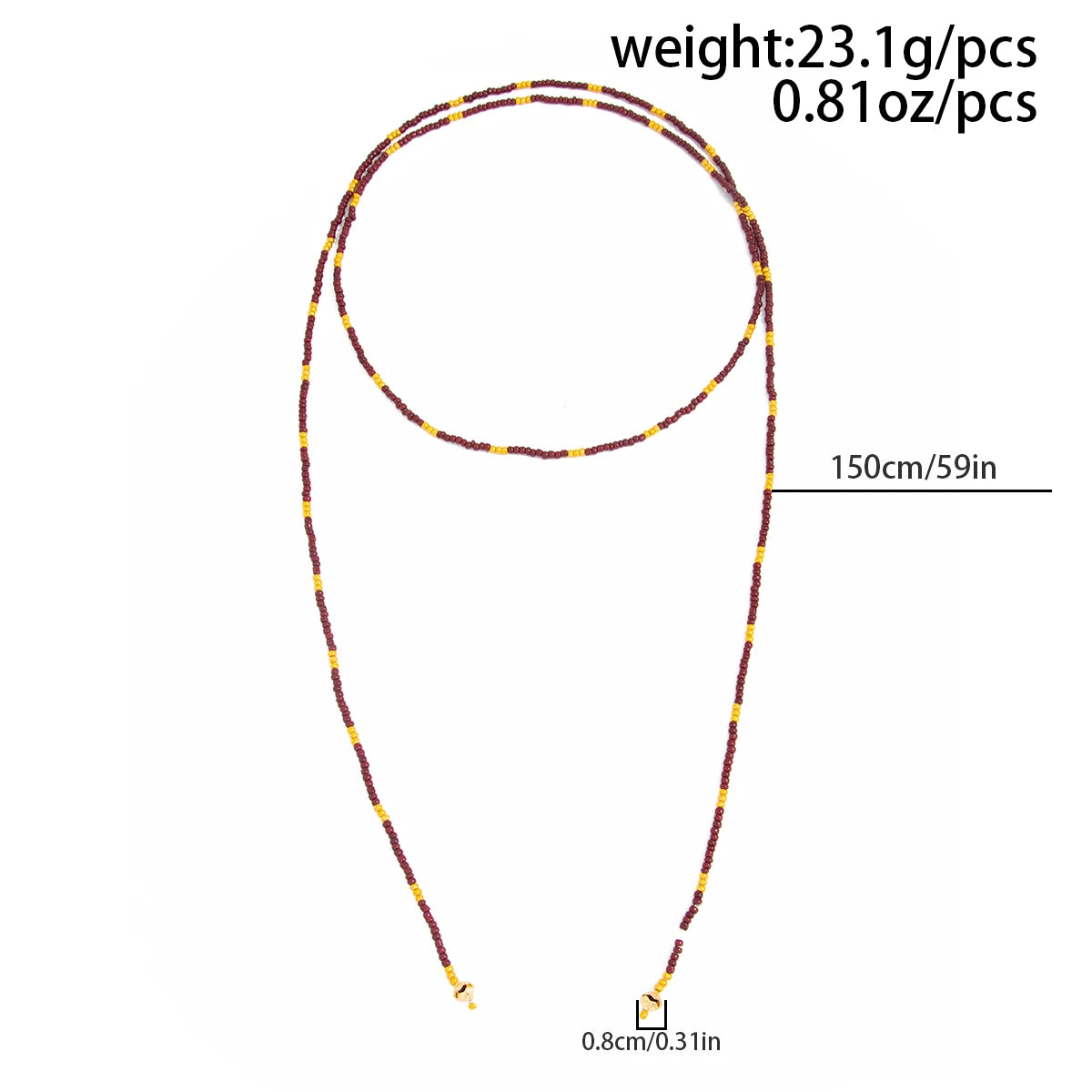 SHIXIN Vintage Seed Beads Chain Long Choker Necklace Women Stackable Adjustable Sweater Chain 2026 Fashion Jewelry Accessorie