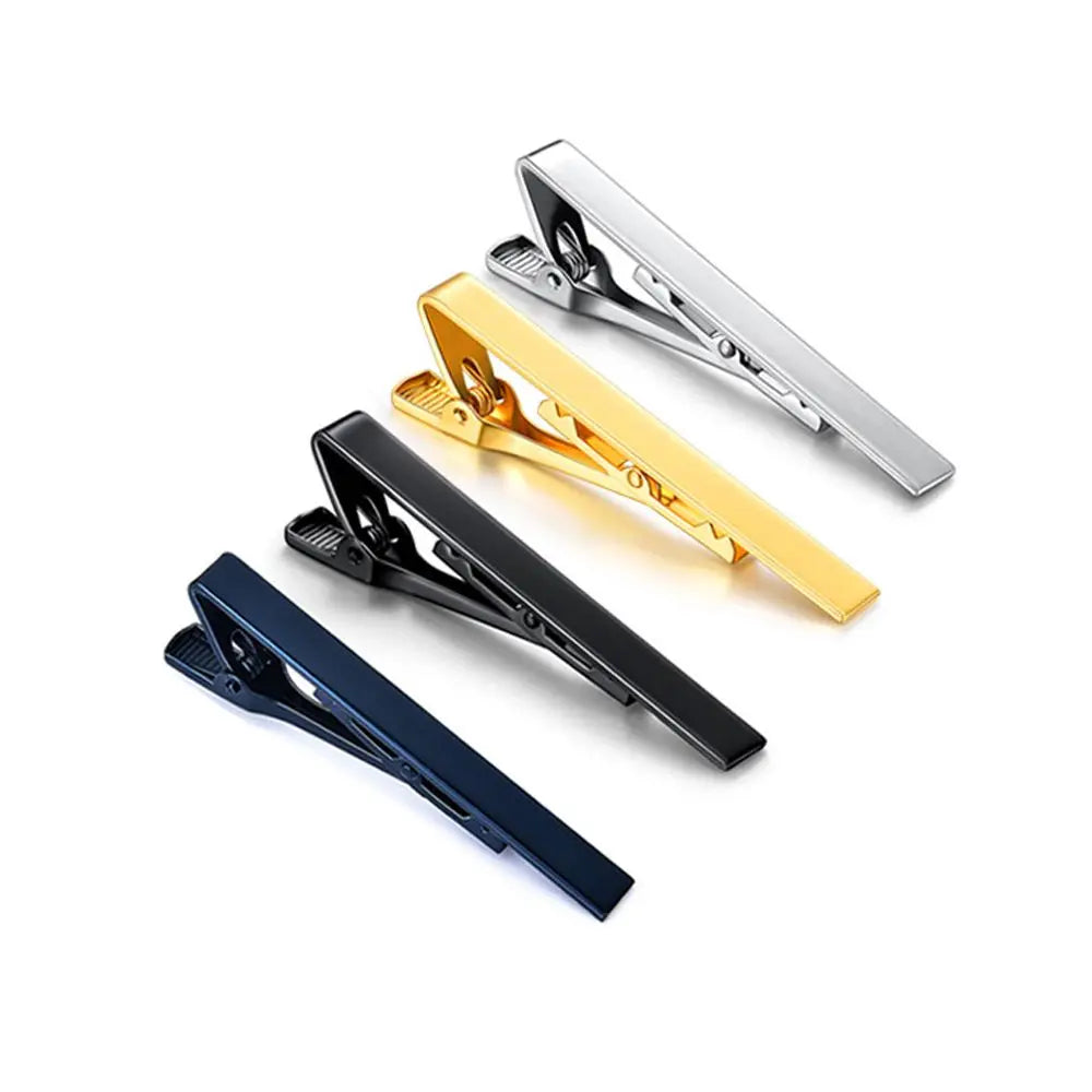 Elegant Classic Men's Tie Clip Lightweight Portable Tie Pin Metal Necktie Bar Dress Shirts Accessories for Wedding Ceremony