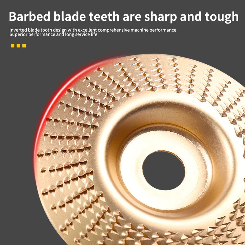 Woodworking Grinding Disc Three-Piece Set 100mm Wide/16Mm Metal Hole Arc-Shaped Bevel Design Electric Grinder Grinding Disc W