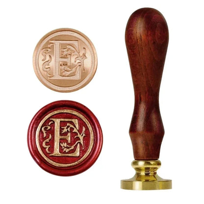 1set 26 Letter A-Z Wax Seal Stamp with wooden handle, Wax Seal Paint Copper Head for Envelope Gift Invitation Card Sticker - 