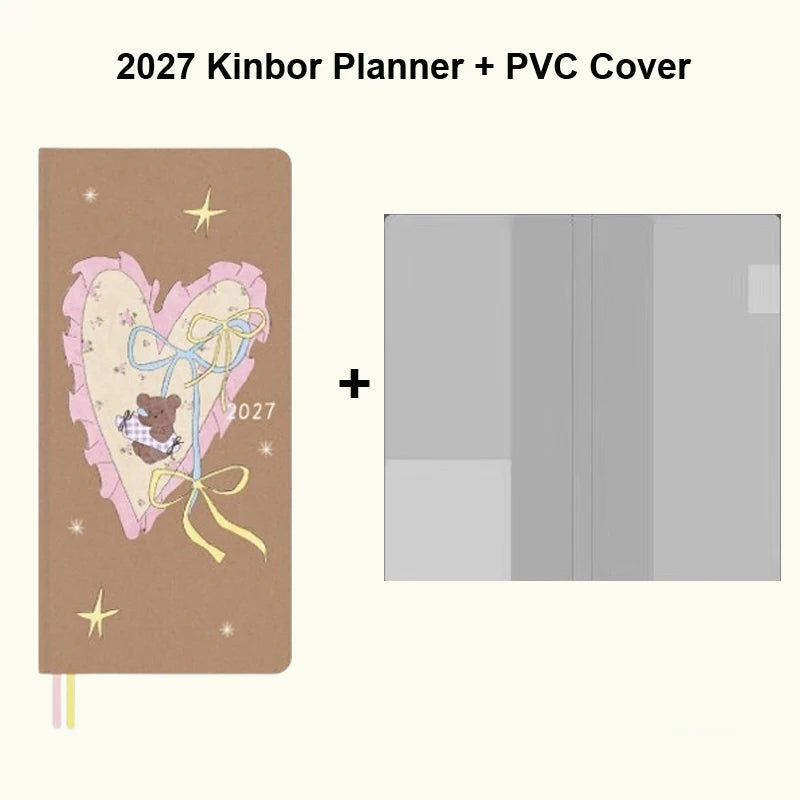 Kinbor 2027 Weekly Planner Pocket Size Notebook Week Plan Notepad Schedule Planning Book Punch Efficiency Manual Daily Writin