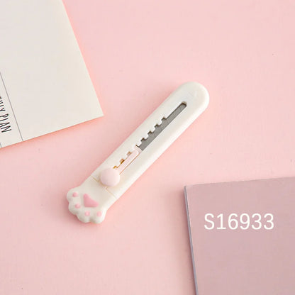 Mr.Paper Mini Portable Cat's Paw Tool Knife Cute Creative Exquisite Handbook Decoration Paper Cutting Stationery Supplies - S