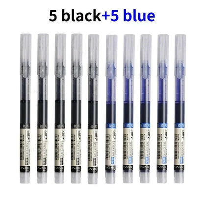 1-20Pcs Needle Type Gel Ink Pens Black/Blue/Red 0.5mm Liquid Ballpoint Pen Students Stationery School Office Writing Tool
