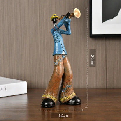 Creative American Band Decoration Musical Instrument Model Living Room Porch Study Nordic Arts And Crafts Statue Sculpture Ho