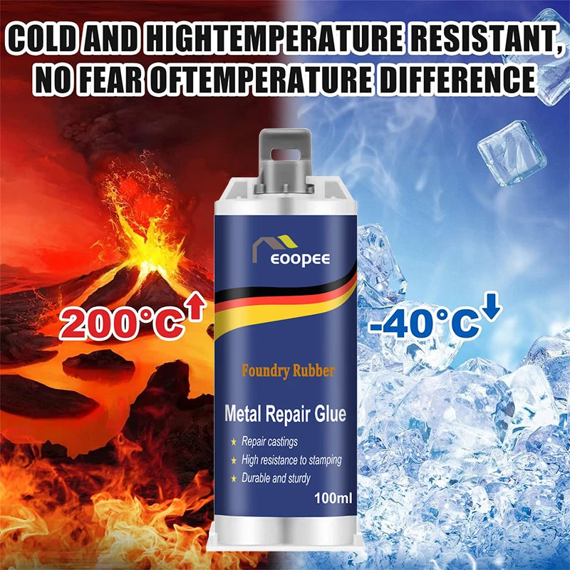 Upgraded High Strength Metal Repair Glue Heat Resistance Cold Weld Plastic Repair Casting Adhesive AB Glue Sealant