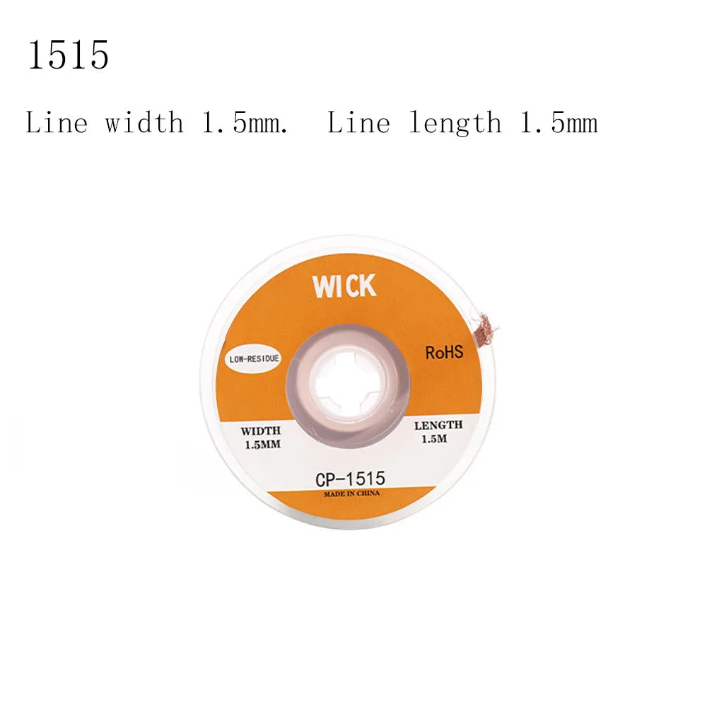 Tin suction Wire Manual Desoldering Suction 1.5m Welding Point Solder Remover Braid Tape Lead Cord Flux Tools