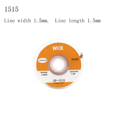 Tin suction Wire Manual Desoldering Suction 1.5m Welding Point Solder Remover Braid Tape Lead Cord Flux Tools