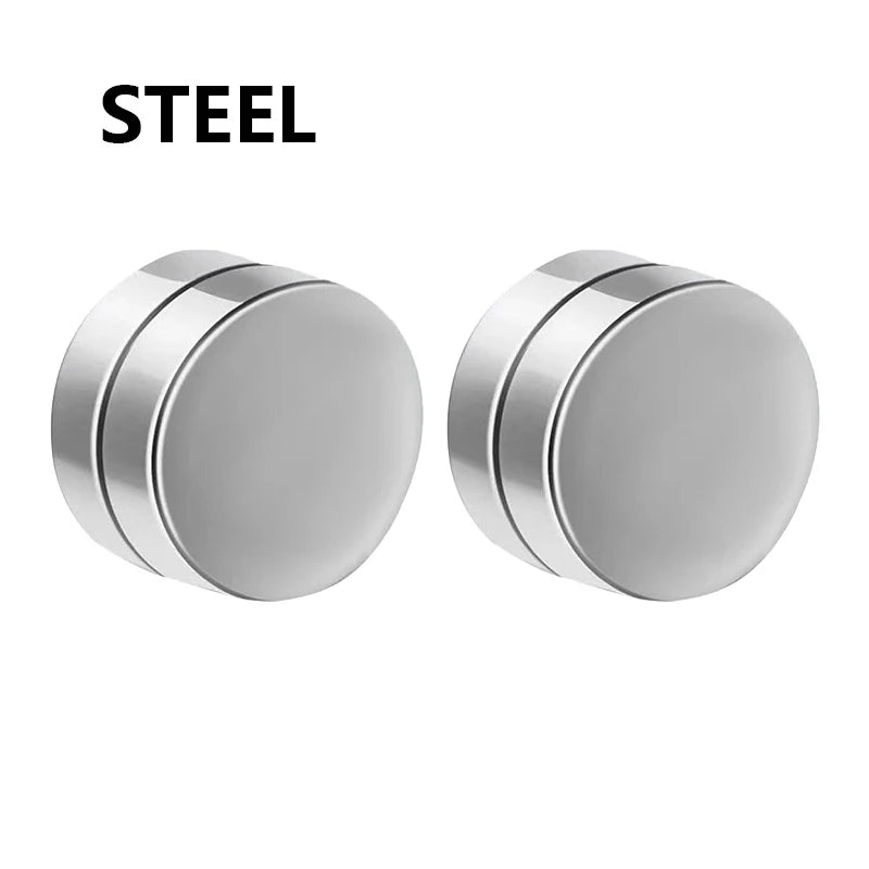 1/3 Pair Crystal Strong Magnetic Ear Stud Clip Earrings for Men and Women Punk Round Zircon Magnet Earrings Non Piercing Jewe