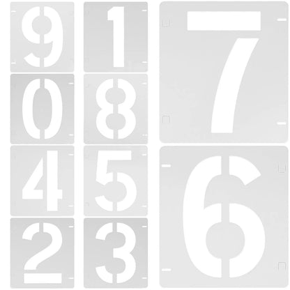 Number Templates Plastic Drawing Stencils Washable Reusable For Diy Crafts Home Decor Wall Floor Fabric Wood Signs