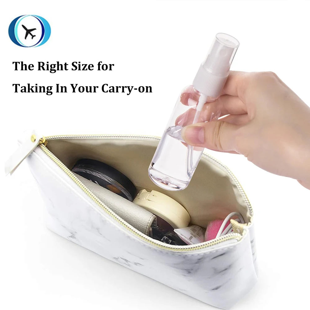 100/60/30/10ml Empty Refillable Bottles Mini Clear Spray Bottles Plastic Perfume Atomizer Portable Transparent Dispenser Trav